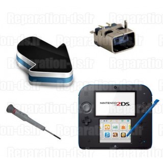 Réparation connecteur prise chargeur Nintendo 2DS 