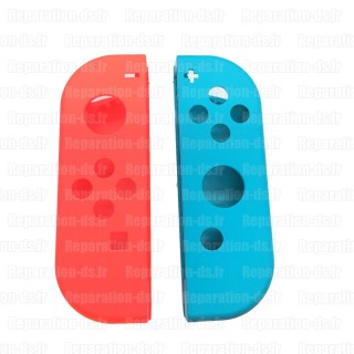Coque de rechange Joy-con Nintendo rouge et bleue